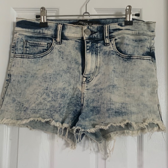 Express Acid Wash Jean Shorts - Picture 1 of 2
